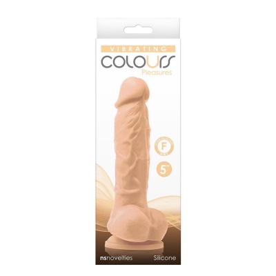 COLOURS PLEASURES VIBE 5" DILDO FLESH - 1