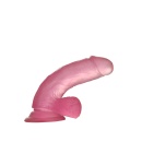Dildo z przyssawką Jelly Studs Crystal 15,5 cm Różowy - 4