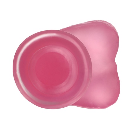 Dildo z przyssawką Jelly Studs Crystal 15,5 cm Różowy - 6
