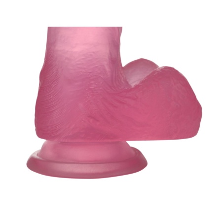 Dildo z przyssawką Jelly Studs Crystal 15,5 cm Różowy - 8