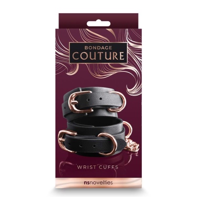 BONDAGE COUTURE WRIST CUFFS BLACK - 1