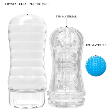 Masturbator Planet 18 cm z toczącą się kulką - 8