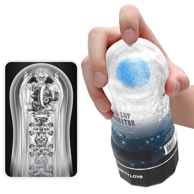 Masturbator Planet 18 cm z toczącą się kulką - 11