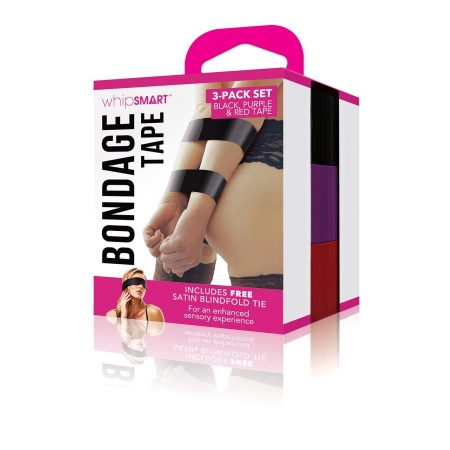 WHIPSMART 150 FT BONDAGE TAPE WITH SILKY BLINDFOLD - 1