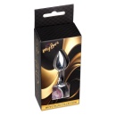 Korek analny MyLove Toys Jewellery Silver PLUG Rose ze stali nierdzewnej z różowym kamieniem, 7 cm, średnica maksymalna 2,7 cm - 8