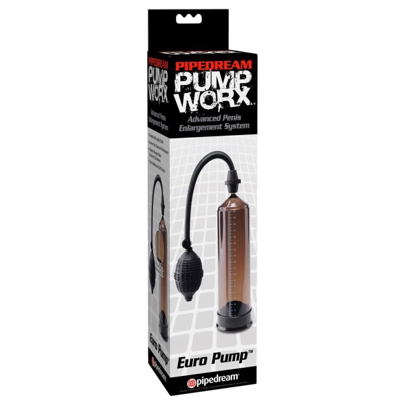 Pompka próżniowa do penisa PW Euro Pump z gruszką i zaworem bezpieczeństwa, 23,5 cm - 1