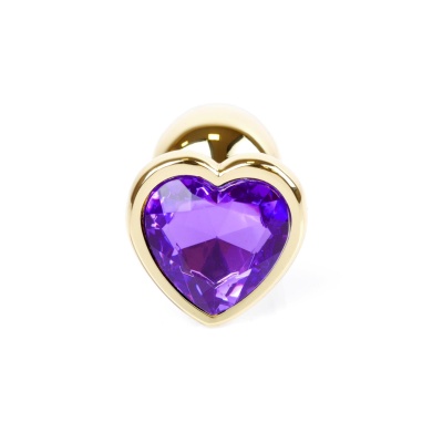 MyLove Toys - Jewellery Gold  Heart PLUG- Purple - 1