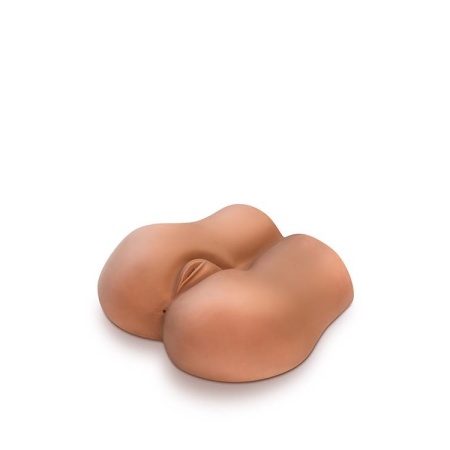 Lalka masturbacyjna Blush X5 Men Pound Me Deep Mocha - dwa żebrowane kanały, wyjmowany wibrator, 34,8 × 29,7 cm - 4