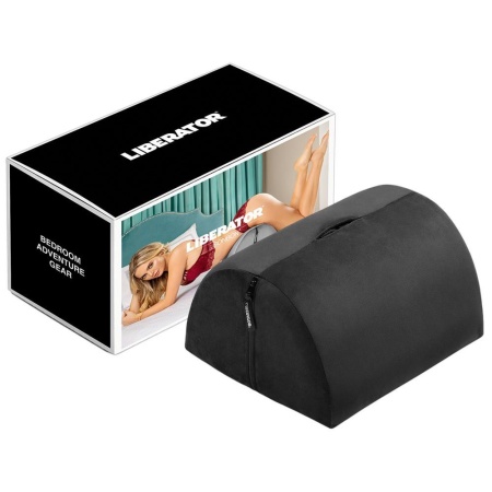 Poduszka erotyczna BonBon Black – półokrągły uchwyt na wibrator i dildo, 63,5 cm - 1