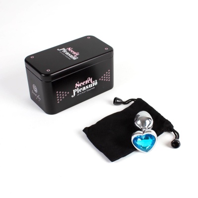 BLUE HEART METAL BUTT PLUG S - 1 2