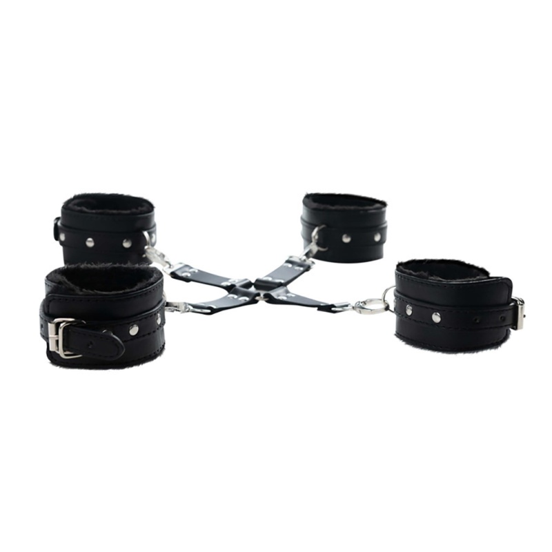 Black hogtie with comfy wrist and ankle cuffs - 2
