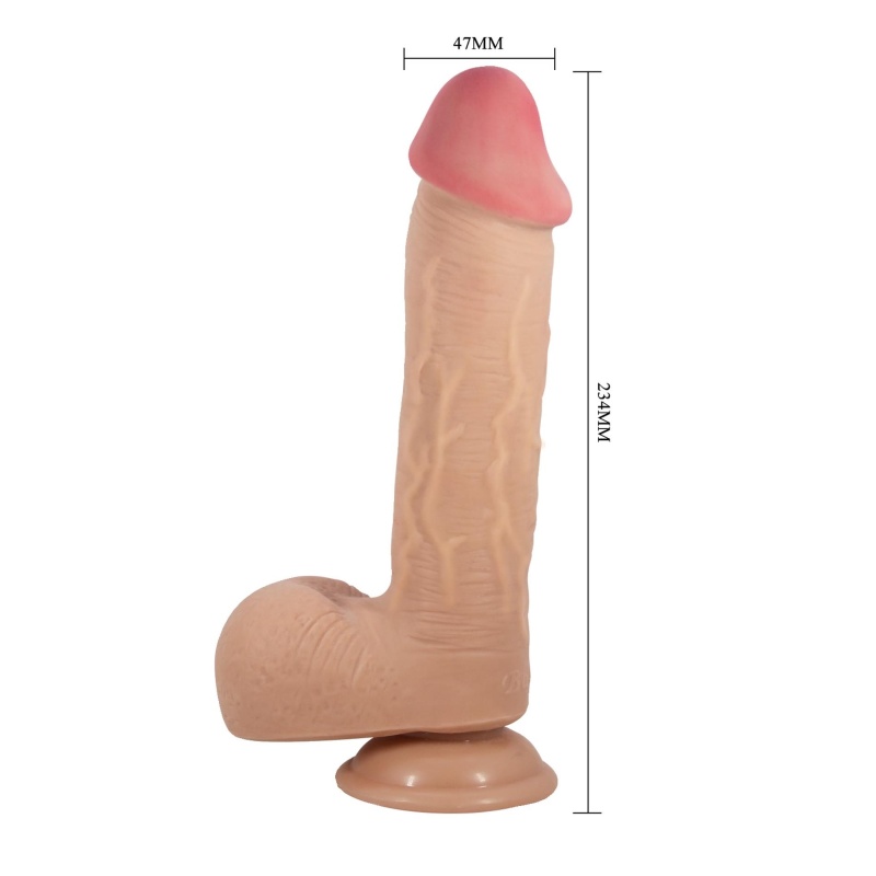 Dildo Sliding Skin 9,2'' z przesuwaną skórą i przyssawką (23,4 cm) - 11