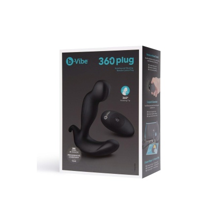 360 Plug - masażer prostaty z rotacją 360° i pilotem, średnica insertacyjna 1,6-3,1 cm - 1