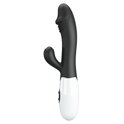 Wibrator króliczek Snappy black – 30 funkcji wibracji, silikon medyczny - 1 2