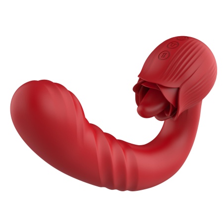 Rose Thrusting Vibrator - podwójna stymulacja, ruch posuwisty i języczek wymiary: brak danych producenta - 1