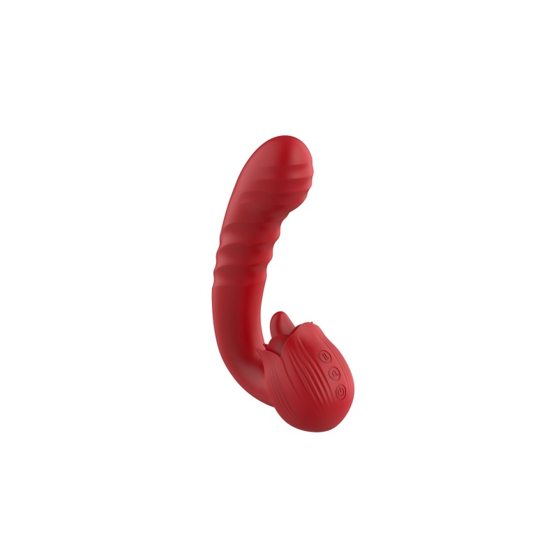 Rose Thrusting Vibrator - podwójna stymulacja, ruch posuwisty i języczek wymiary: brak danych producenta - 9