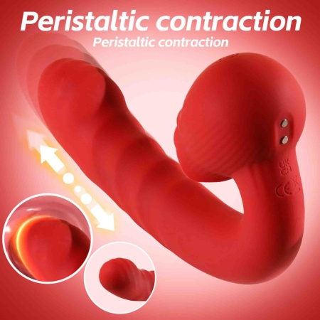 Rose Thrusting Vibrator - podwójna stymulacja, ruch posuwisty i języczek wymiary: brak danych producenta - 15