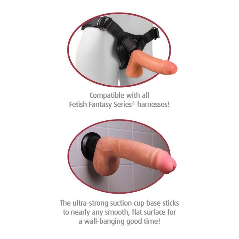 Wibrator Real Feel Deluxe No.5 Light – realistyczna powłoka Fanta Flesh Skin z przyssawką, 20 cm - 6