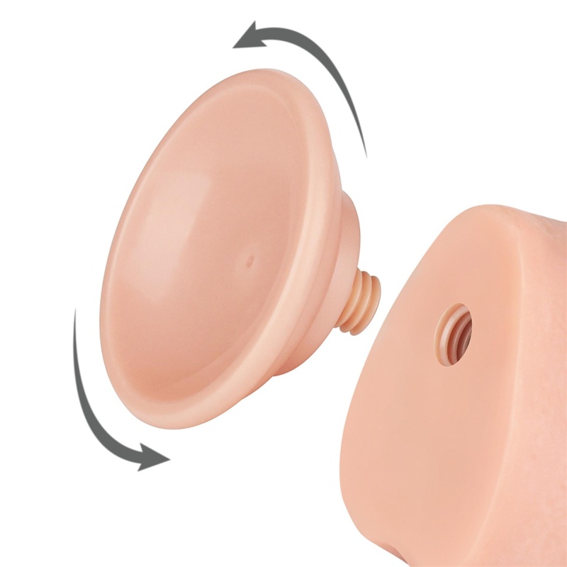 Dildo Sliding Skin Dual Layer 24 cm Różowy - 7