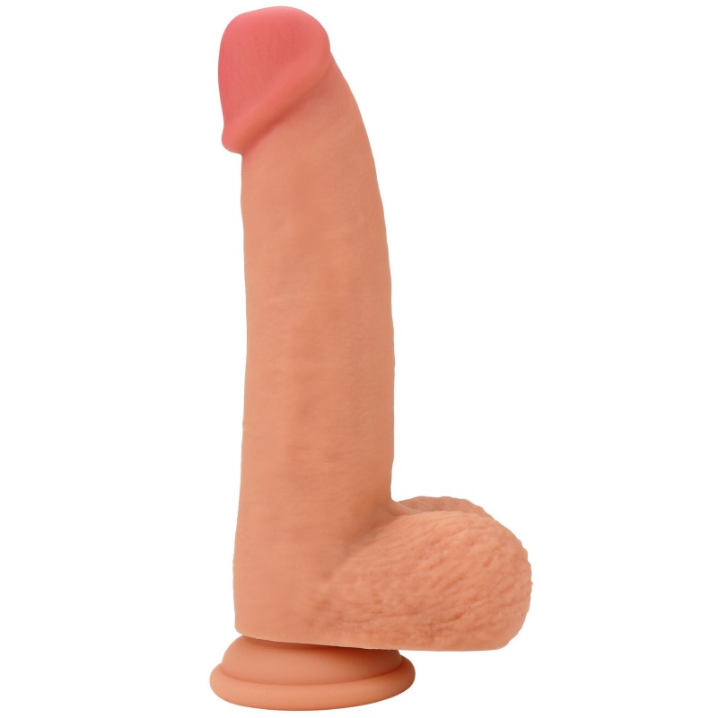 Realistic Dildo z płynnego silikonu, 20 cm, z przyssawką - 3