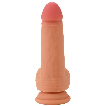 Realistic Dildo z płynnego silikonu, 20 cm, z przyssawką - 6