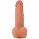 Realistic Dildo z płynnego silikonu, 20 cm, z przyssawką - 7