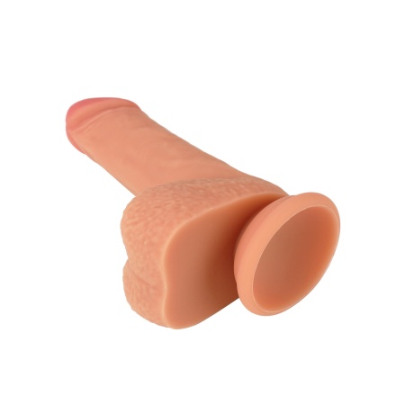 Realistic Dildo z płynnego silikonu, 20 cm, z przyssawką - 9