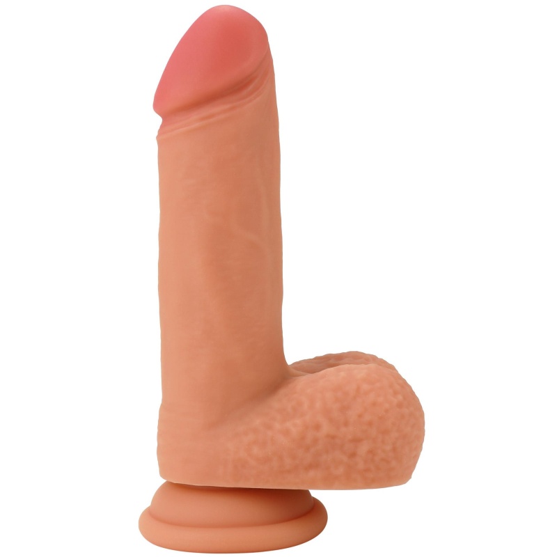 Realistic Dildo z płynnego silikonu, 20 cm, z przyssawką - 11