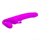 Dildo strap-on bez uprzęży Zanini z wibracjami i pulsowaniem, 20 cm - 6