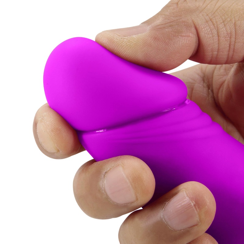 Dildo strap-on bez uprzęży Zanini z wibracjami i pulsowaniem, 20 cm - 7