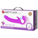 Dildo strap-on bez uprzęży Zanini z wibracjami i pulsowaniem, 20 cm - 11