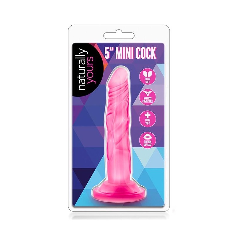 NATURALLY YOURS 5INCH MINI COCK PINK - 1