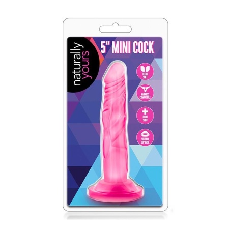 NATURALLY YOURS 5INCH MINI COCK PINK - 1