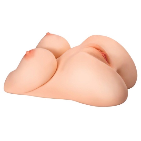 Masturbator Torso EZ Bang Light - podwójne kanały stymulacyjne 14 cm, masa 6,1 kg, długość 35,6 cm - 2