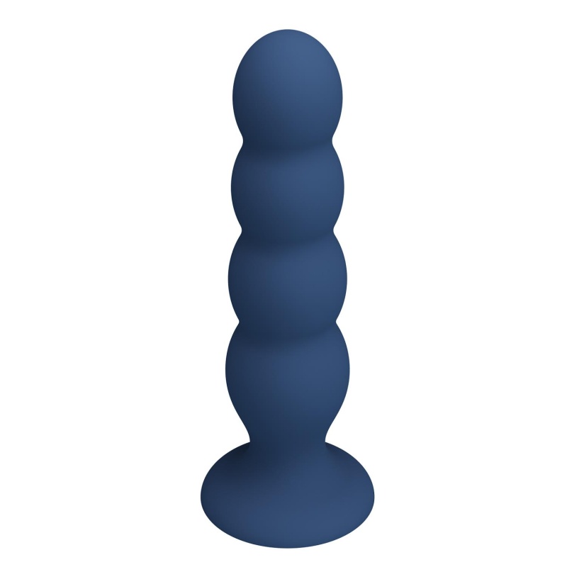 Analplug Metal & Liquid Silicone z 4 kulkami ze stali nierdzewnej - długość 16,5 cm - 3