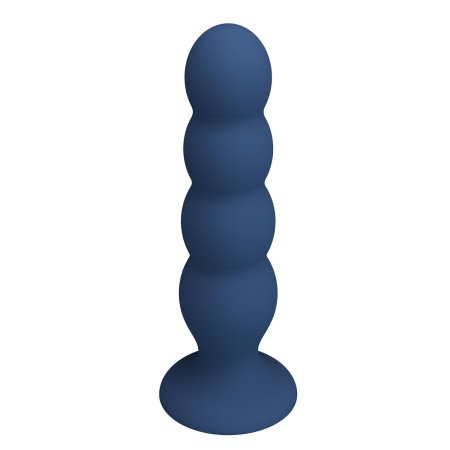Analplug Metal & Liquid Silicone z 4 kulkami ze stali nierdzewnej - długość 16,5 cm - 3