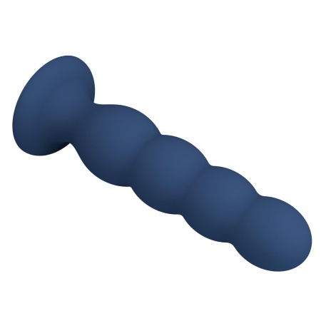 Analplug Metal & Liquid Silicone z 4 kulkami ze stali nierdzewnej - długość 16,5 cm - 5