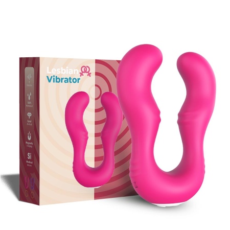 Wibrator dla par Seraph pink - ergonomiczny, dwuczęściowy, wodoodporny, silikon + ABS, 14,7 × 10,5 × 3,9 cm - 1