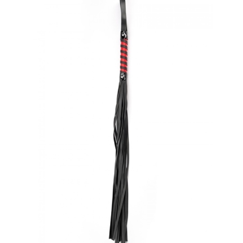 Black Red Long Stripe Flogger - 2