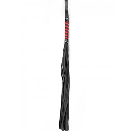 Black Red Long Stripe Flogger - 2