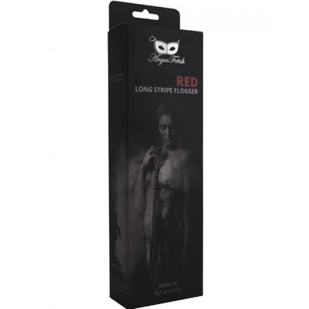 Black Red Long Stripe Flogger - 3