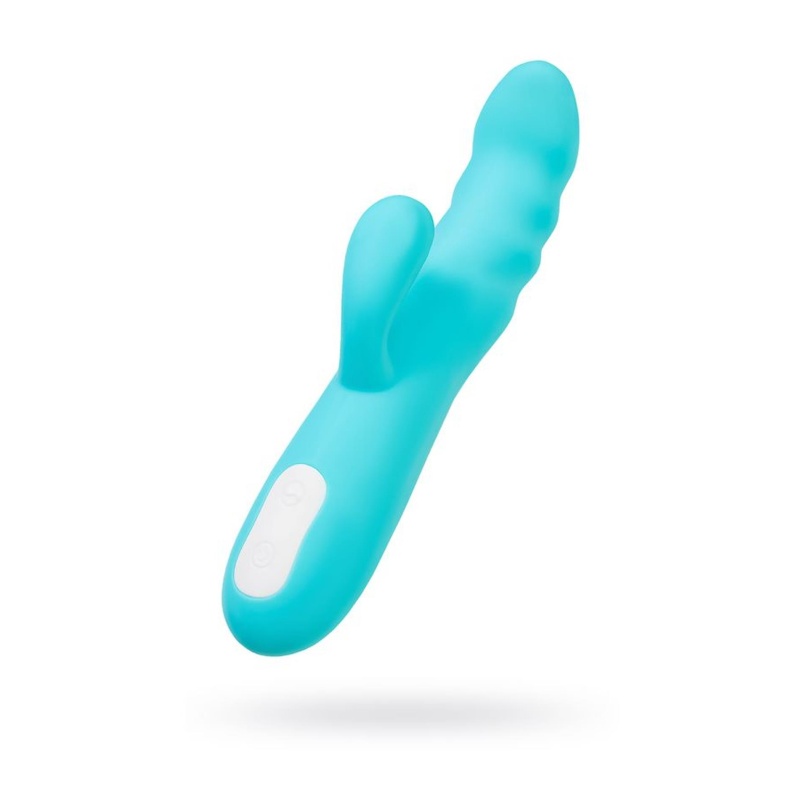 Wibrator króliczek obrotowy MERRY-SWI z rotacją 360° i stymulatorem łechtaczki, silikon medyczny, 20,7 cm - 1