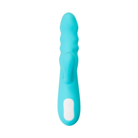 Wibrator króliczek obrotowy MERRY-SWI z rotacją 360° i stymulatorem łechtaczki, silikon medyczny, 20,7 cm - 2