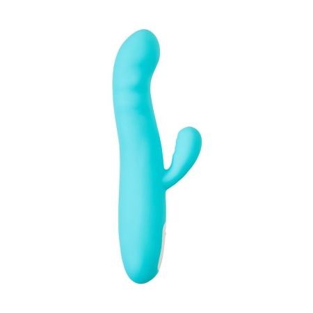 Wibrator króliczek obrotowy MERRY-SWI z rotacją 360° i stymulatorem łechtaczki, silikon medyczny, 20,7 cm - 4