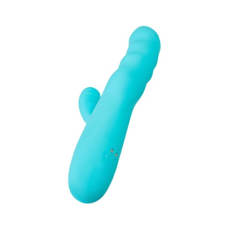 Wibrator króliczek obrotowy MERRY-SWI z rotacją 360° i stymulatorem łechtaczki, silikon medyczny, 20,7 cm - 5