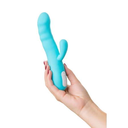 Wibrator króliczek obrotowy MERRY-SWI z rotacją 360° i stymulatorem łechtaczki, silikon medyczny, 20,7 cm - 7