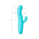 Wibrator króliczek obrotowy MERRY-SWI z rotacją 360° i stymulatorem łechtaczki, silikon medyczny, 20,7 cm - 8