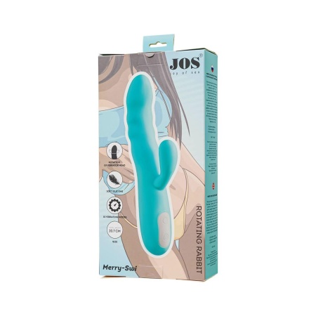 Wibrator króliczek obrotowy MERRY-SWI z rotacją 360° i stymulatorem łechtaczki, silikon medyczny, 20,7 cm - 11