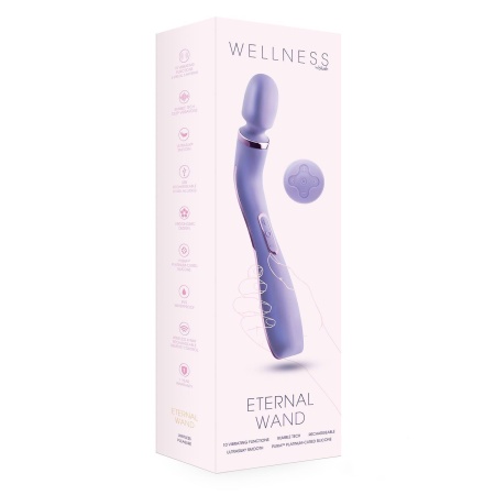Wibrator różdżkowy Wellness Eternal Wand z napędem RumbleTech, pilotem 4-kierunkowym i giętką szyjką, długość 36,8 cm - 1