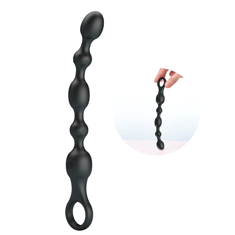 Wibrator analny Van z koralikami - 10 wibracji, 20 cm - 3